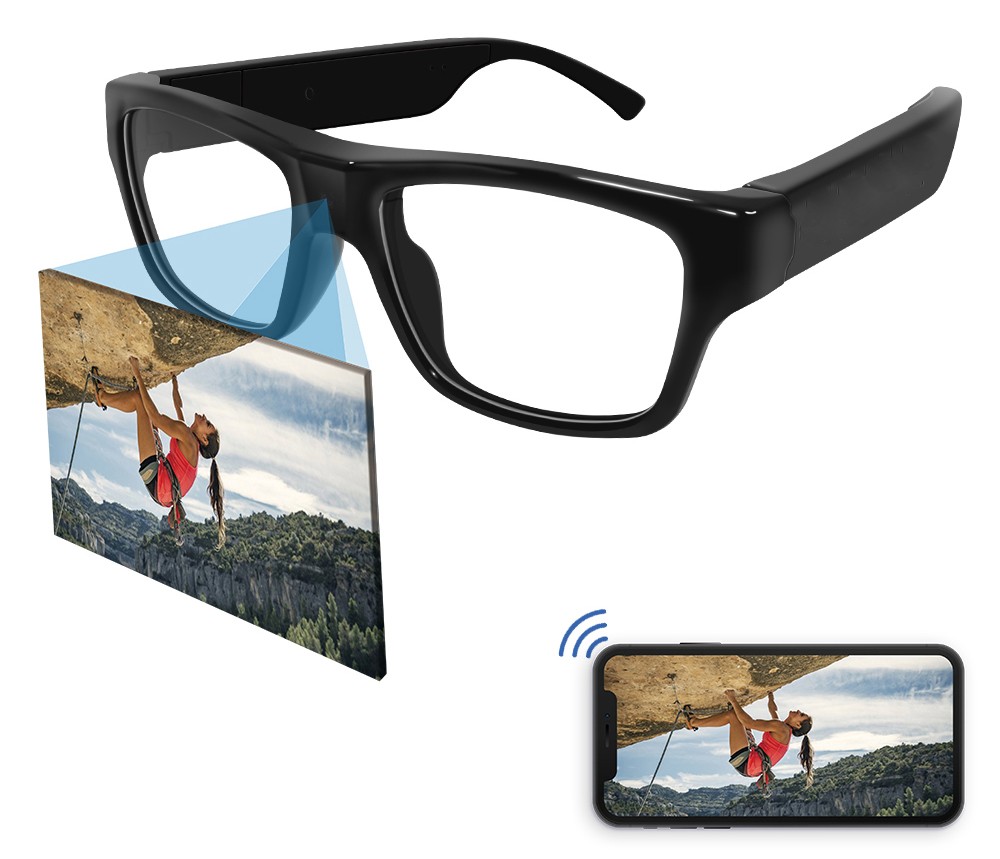 šnipinėjimo akiniai su kamera – „wifi“ mobiliesiems per viešosios interneto prieigos tašką